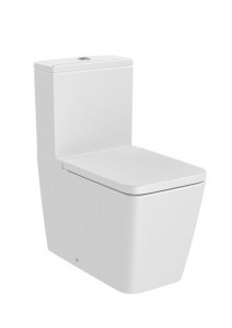 Roca A342536620 INSPIRA SQUARE Miska wc do kompaktu Rimless BTW o/podwójny 645 mm BIAŁY MAT