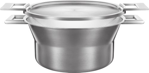 Castey rondel z pokrywą, 3-schichtig ze stali nierdzewnej, 20 cm, 2 L A-O20