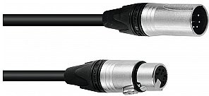 PSSO DMX kabel XLR 5pin 1m bk Neutrik 30227822