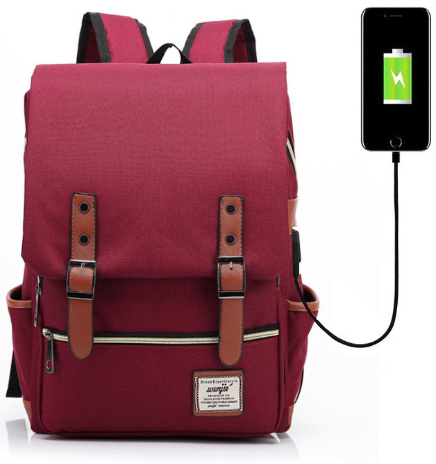 Wrocław Plecak Oxford na laptopa 15,6 czerwony Usb