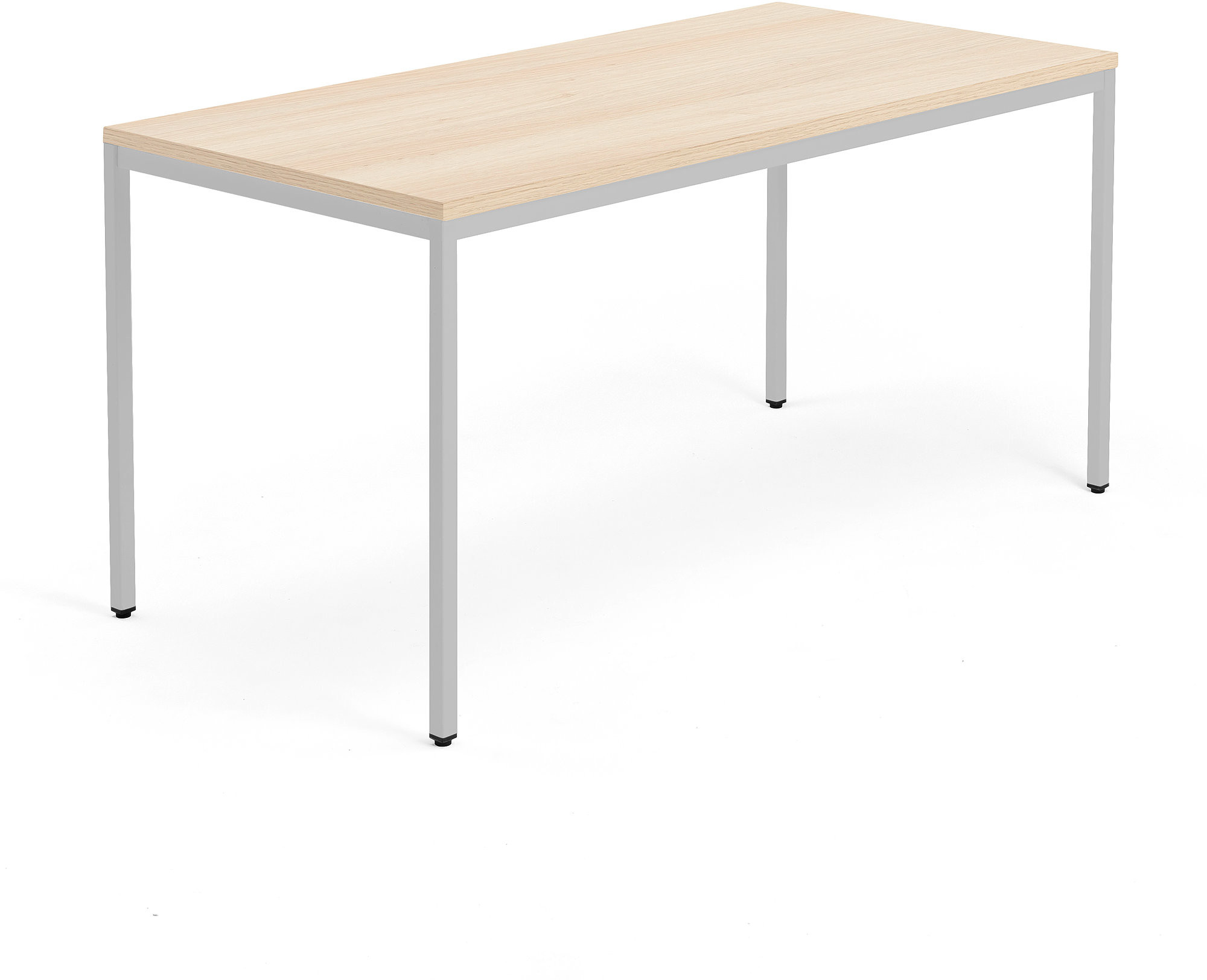 AJ Biurko Modulus rama 4 nogi 1600x800 mm srebrna rama dąb 1611426