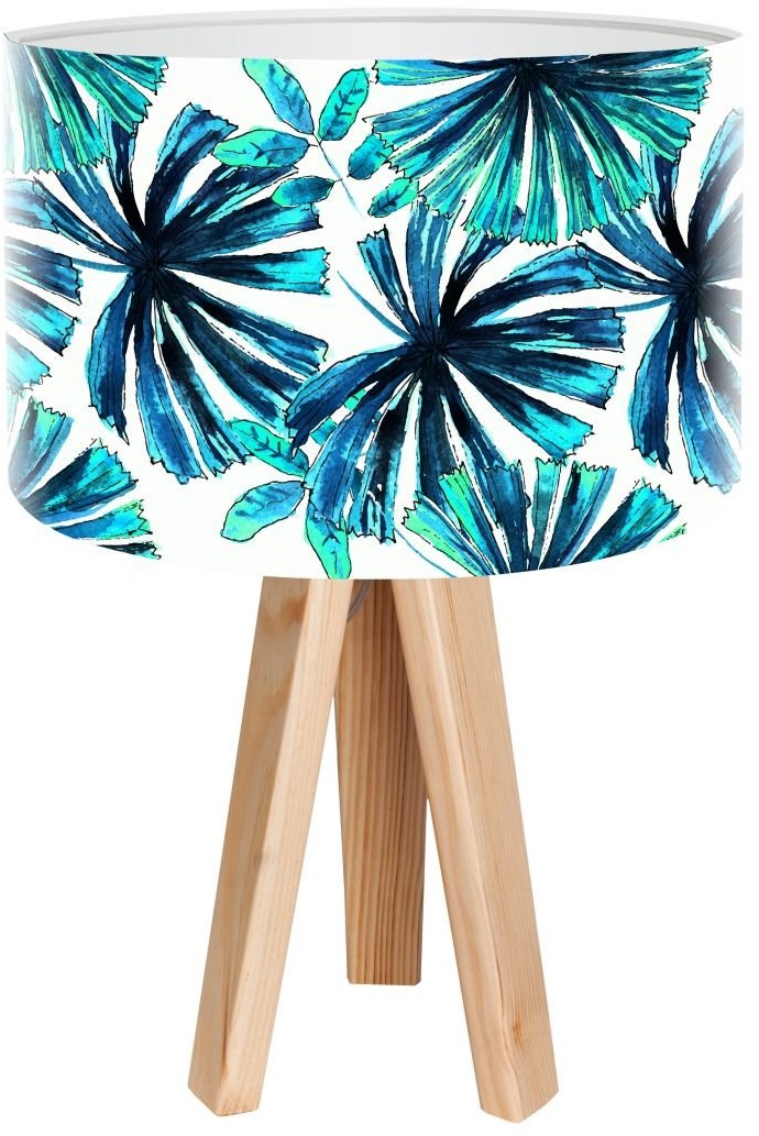 Macodesign Lampa biurkowa Niebieska palma mini-foto-423, 60 W