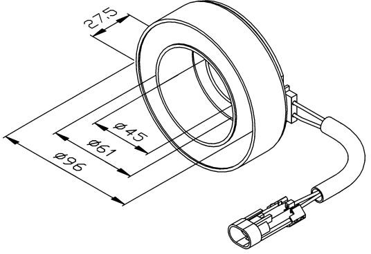 NRF Cewka, sprzęgło elektromagnetyczne kompresora NRF 38470