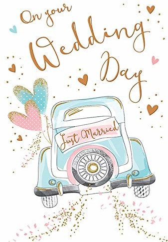 Piccadilly Greetings Nowoczesna karta ślubna - 18 x 12 cm - Piccadilly Greetings A11724