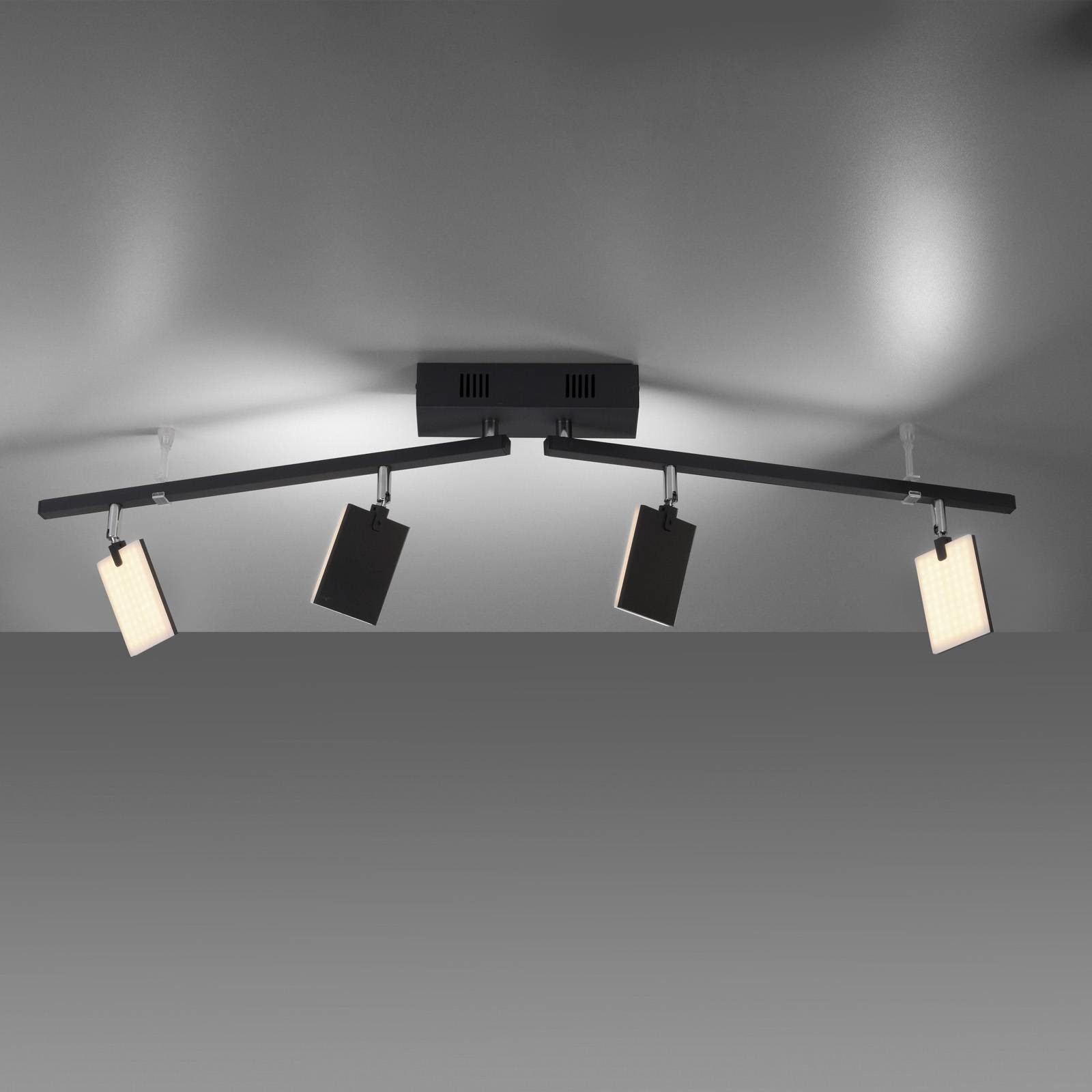 PURE PURE Mira lampa sufitowa 4-pkt. pilot CCT czarna