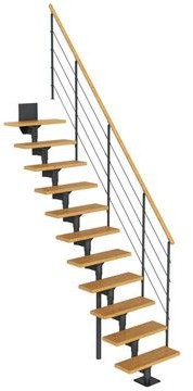 DOLLE Schody proste BOSTON Antracyt 11 stopni DOLLE