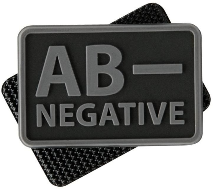 Helikon tex Emblemat GRUPA KRWI (komplet - 2szt.) - PVC - Czarny - A/Rh+ (OD-BLP-RB-01-M01)