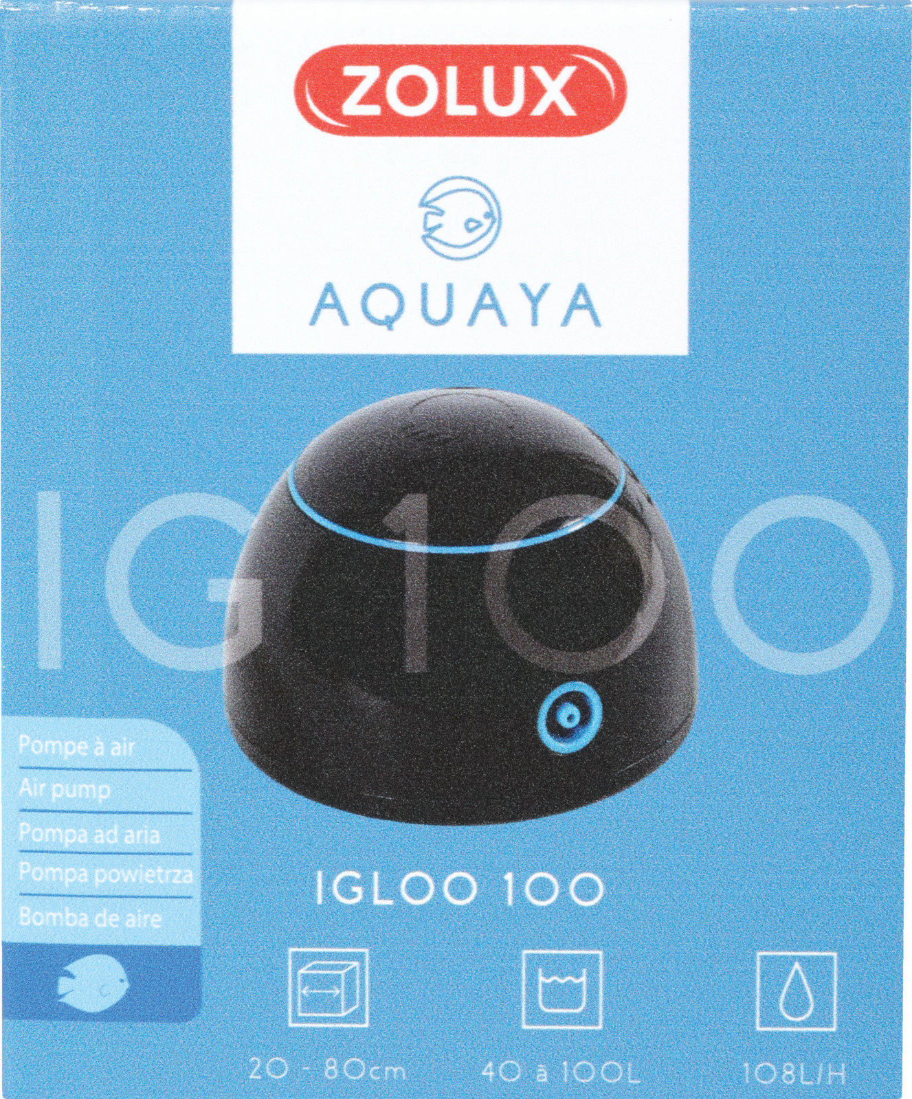 Zolux AQUAYA Igloo 100 kol czarny 320751