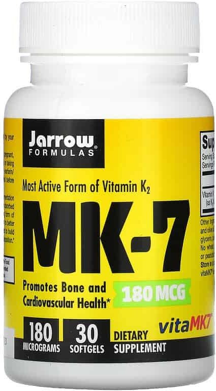 JARROW FORMULAS Vitamin K2 MK-7 180mcg (Witamina K2 MK-7) 30 Softgels