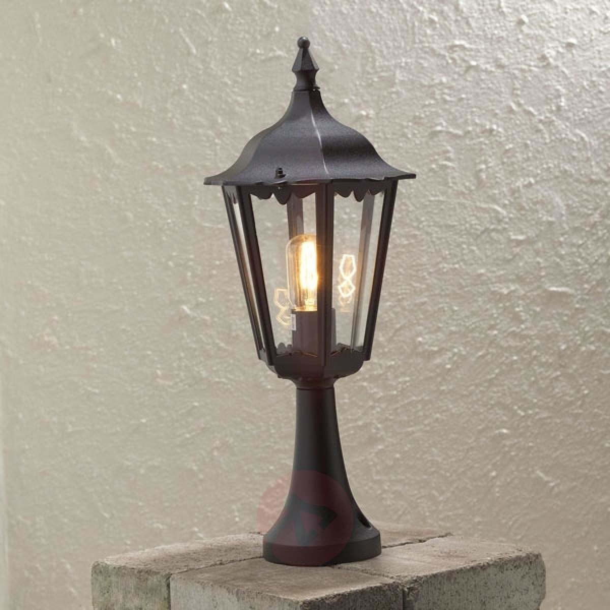 Konstsmide Czarująca lampa na cokół FIRENZE, czarna