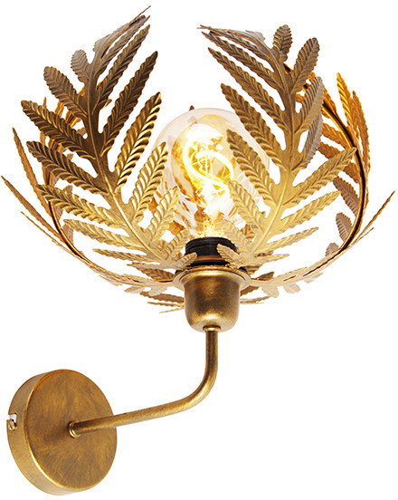 QAZQA Złota lampa ścienna vintage - Botanica