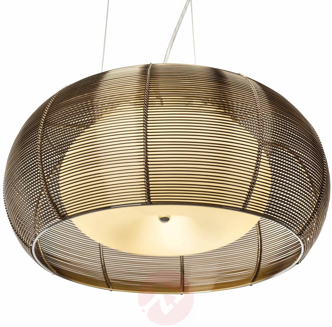 Brilliant Oświetlenie Relax Lampa Wisząca Chrom, Brązowy, 2-punktowe 61190/53