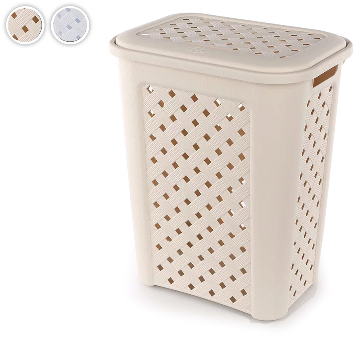 Tontarelli Brudownik kosz na pranie Arianna 30 l kremowy 030700364