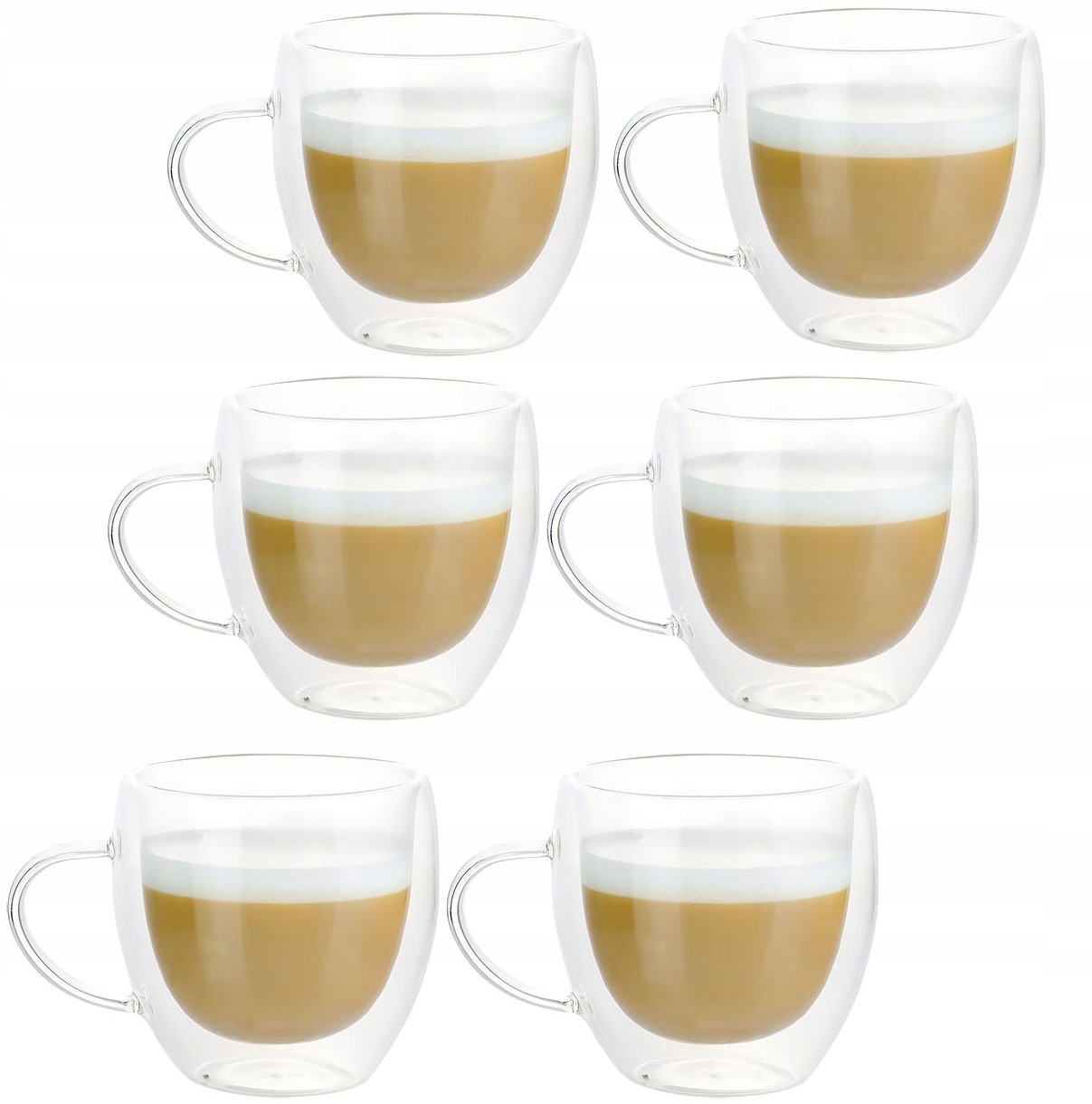 Szklanki Kubki Termiczne Z Podwójnym Dnem 6x250ml