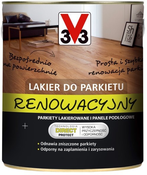V33 Lakier renowacyjny do parkietu bezbarwny satynowy 5 l