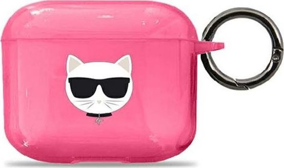 Apple Karl Lagerfeld Etui Karl Lagerfeld KLA3UCHFP AirPods 3 cover różowy/pink Choupette KLD572PNK