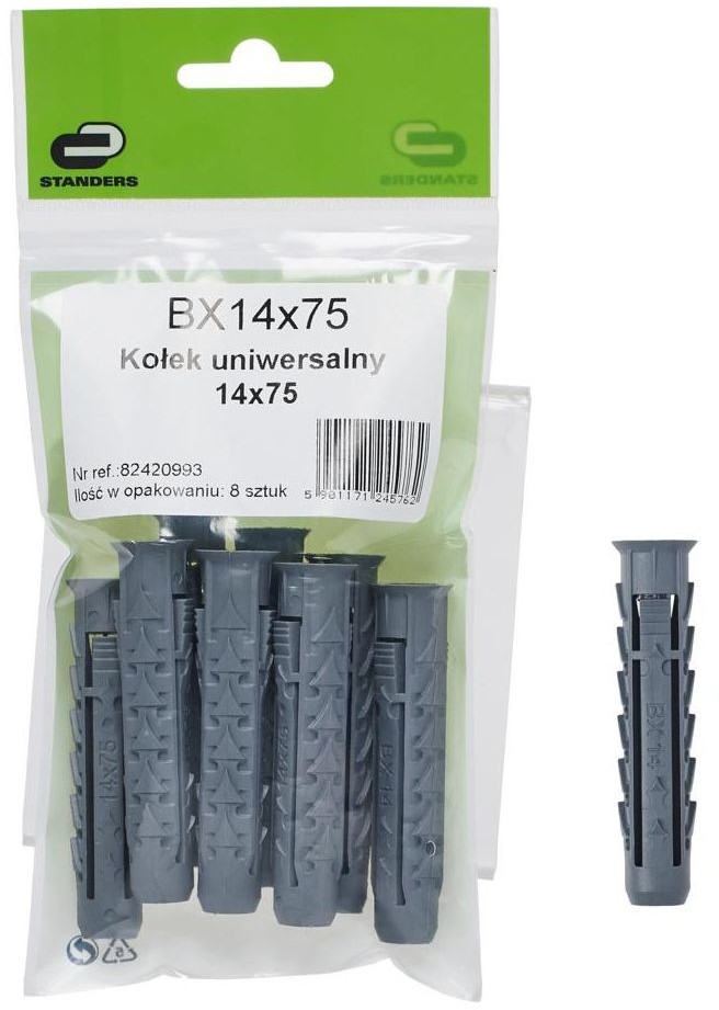 STANDERS Koszulka uniwersalna 14 x 75 mm 8 szt. STANDERS