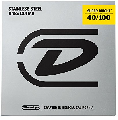 Jim Dunlop dbsbs40100 LT-4/ST strun tonów niskich, bardzo jasne, nierdzewna, dla 4-częściowy komplet strun 38440401031