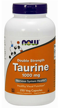 Now Foods Taurine 1000mg 250vcaps Duża Dawka Tauryny