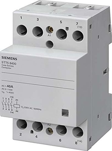 Siemens Indus.Sector stycznik instalacji 5tt5850  0 63 A, 4S, do instalacji 230VAC stycznik do montażu szeregowego 4001869344140 5TT5850-0