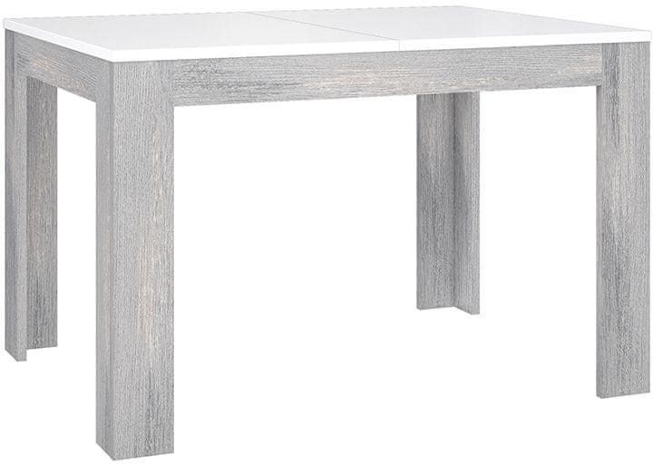 shumee Stół nierozkładany Dąb Nordycki Szary Biały połysk