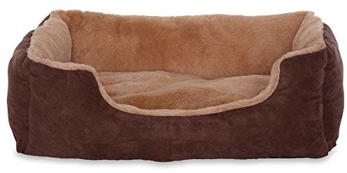 dibea Łóżko dla psa  poduszka dla psa  sofa dla psa z dwustronną poszewką na poduszkę (rozmiar i kolor do wyboru), beżowy/brązowy