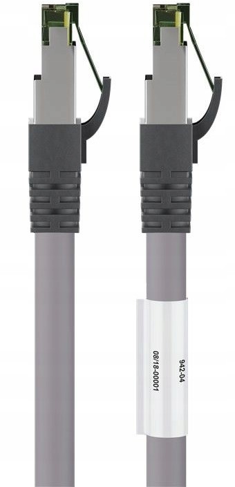 Kabel Lan Patchcord Cat 8.1 S/ftp szary 10m