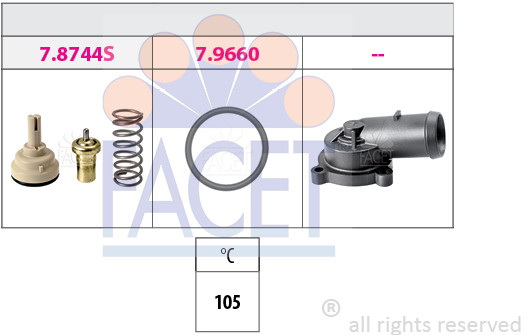 FACET Termostat, środek chłodzący 7.8744K 7.8744K