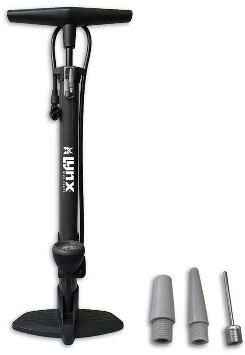 Lynx Pompka podłogowa Lynx Uniwersalna z manometrem czarna