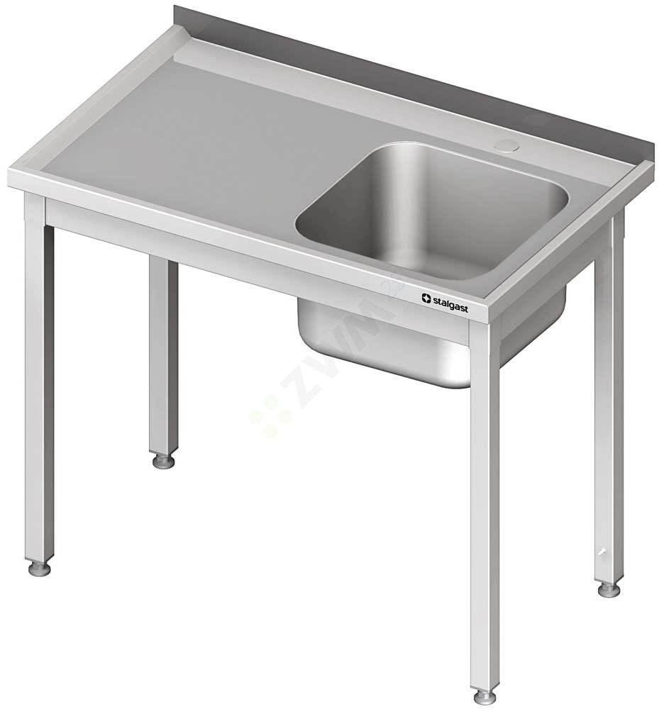 Stalgast stół ze zlewem 1-kom.(P),bez półki 1200x600x850 mm skręcany 980646120