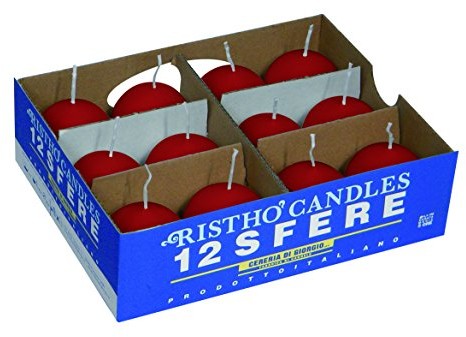 Cereria di Giorgio cereria di Giorgio risth świec kula, wosk, czerwony, 4.5 x 4.5 x 4.5 cm, 12 jednostek 56207_14