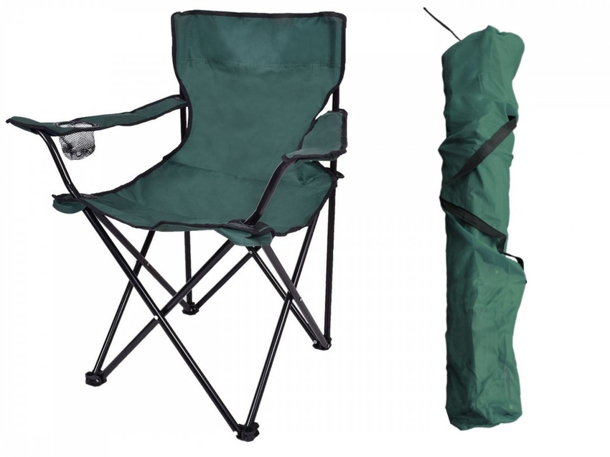 Krzesło wędkarskie HUGO składane zielone CY-8059B ZIELONE