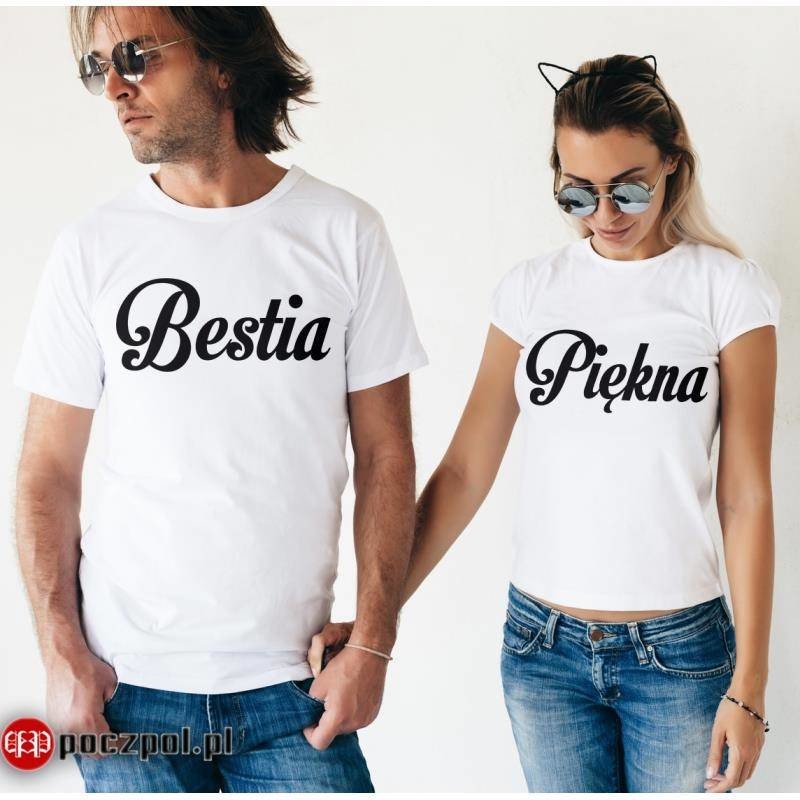 Poczpol Koszulki dla par - PIĘKNA i BESTIA 39942-uniw