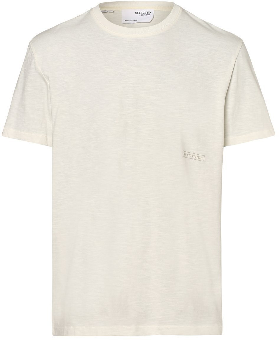 Selected T-shirt męski SLHRelaxbo, biały