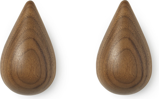 Normann Copenhagen Wieszaki Dropit Walnut małe 2 szt. 331560