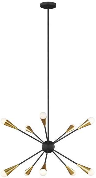 Feiss Industrialna LAMPA wisząca FE-JAX10-MB Elstead metalowa OPRAWA loftowy ZWIS pająk explosion mosiądz czarny FE-JAX10-MB