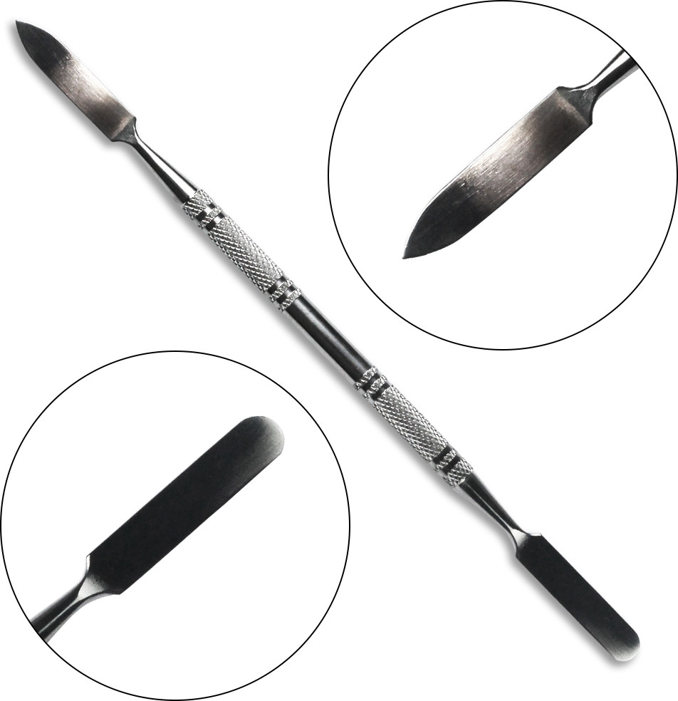 Pusher radełko duże kopytko metalowe do akrylożel