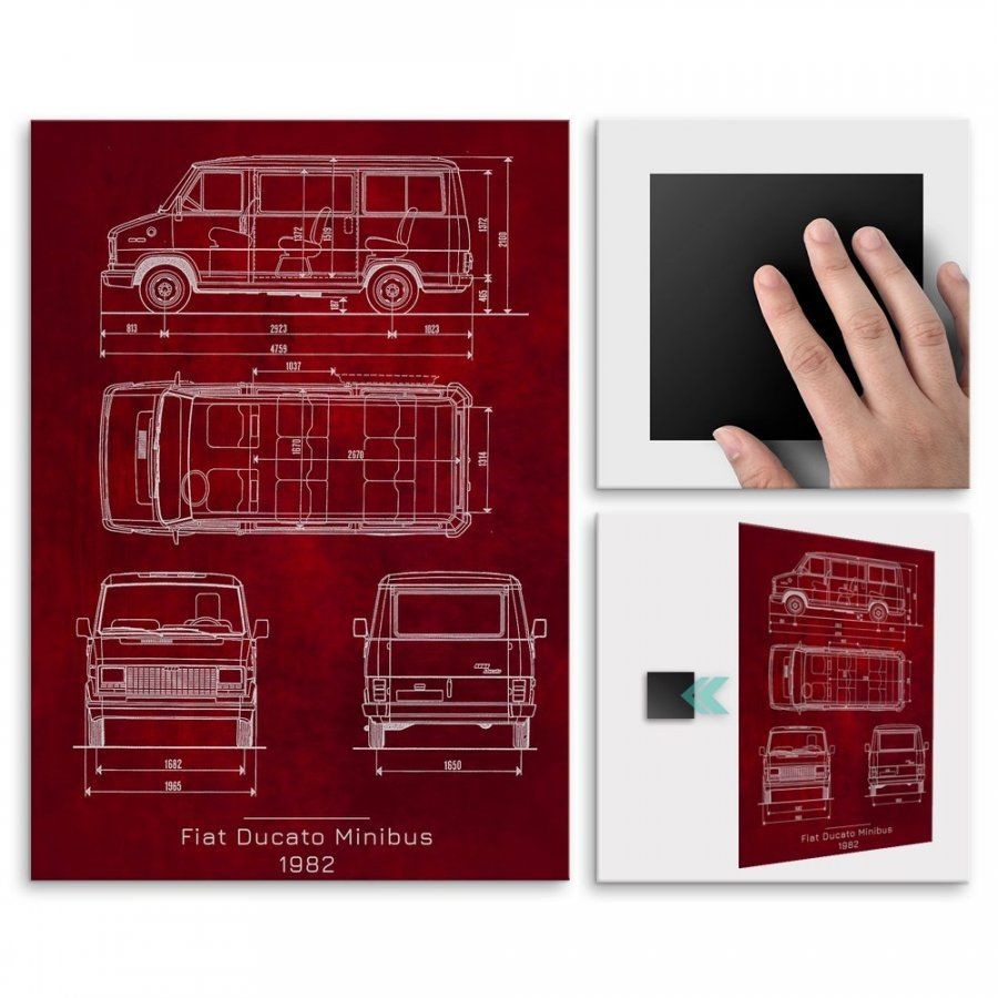 Pix4home Plakat metalowy Fiat Ducato Minibus Projekt Scarlet M POS-M-02338