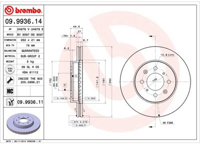 BREMBO 09.9936.11 09.9936.11