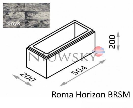 Joniec Bloczek Roma Horizon BH20 50,4/20/20 kolor onyx / Bloczek Roma Horizon BH20 50,4/20/20 kolor onyx