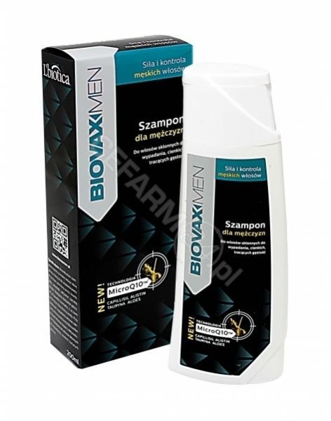 Lbiotica BiovaxMen szampon dla mężczyzn przeciw wypadaniu włosów 200 ml