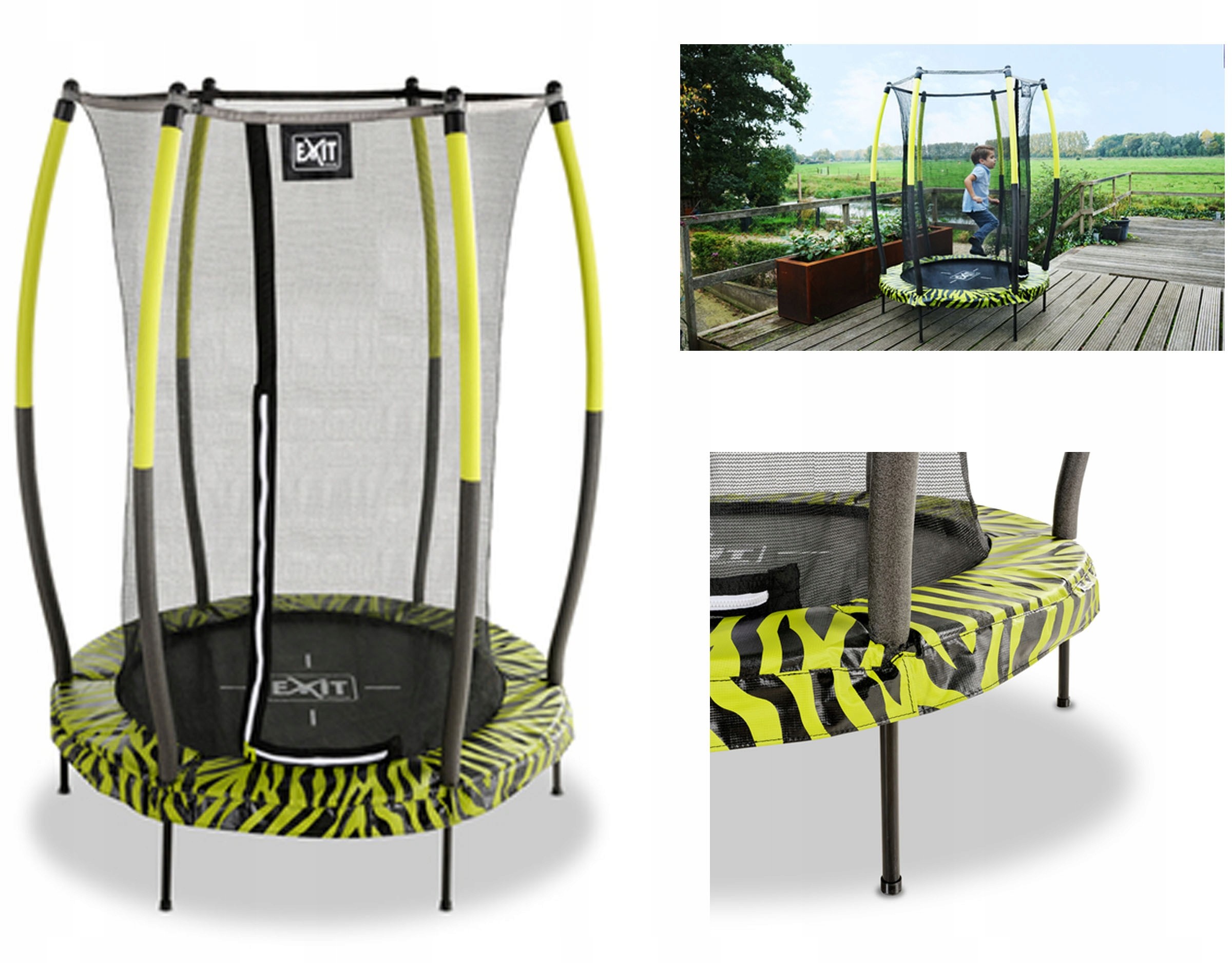 Trampolina Exit Tiggy 140 CM Z Siatką dla dzieci