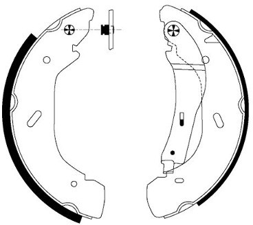 HELLA PAGID Zestaw szczęk hamulcowych 8DB355001-961