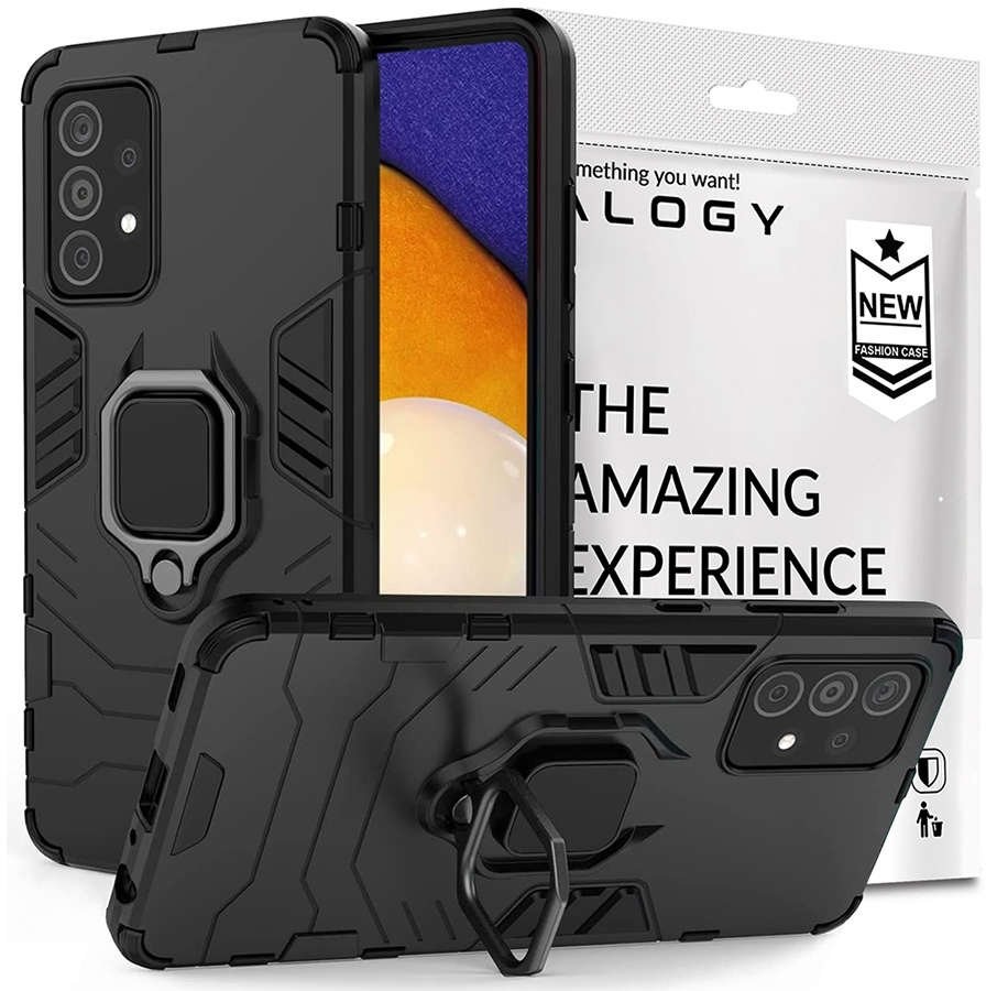 Alogy Etui Stand Ring Armor do Samsung Galaxy A72 A72 5G czarne 9526X1