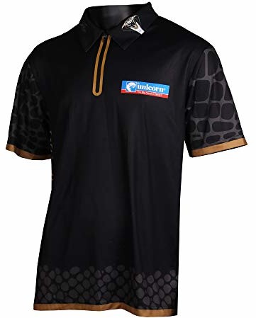 Unicorn Darts Jednorożec rzutki męska oficjalna koszulka Jeffrey De Zwann 2019 Black/Gold/Silver 3XL 806JDZXXL
