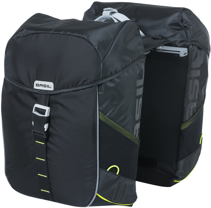 Basil Miles Double Pannier Bag MIK 34l, black lime 2021 Sakwy 17784