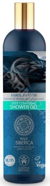 EUROBIO LAB Wild Siberica FAROE ISLANDS żel pod prysznic głęboko oczyszczający z wodorostami z Wysp Owczych i organiczną werbeną 400 ml