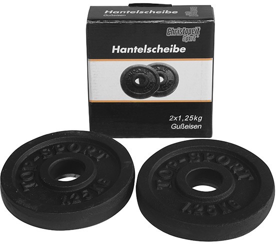 Christopeit Sport Talerze żeliwne 2x 1,25 kg 30 mm na gryf