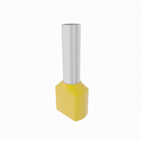 ELPROMET 10szt. 2x6/14mm Końcówka tulejkowa izolowana podw. żółta TE6014 Elpromet 0392 C.22.06014