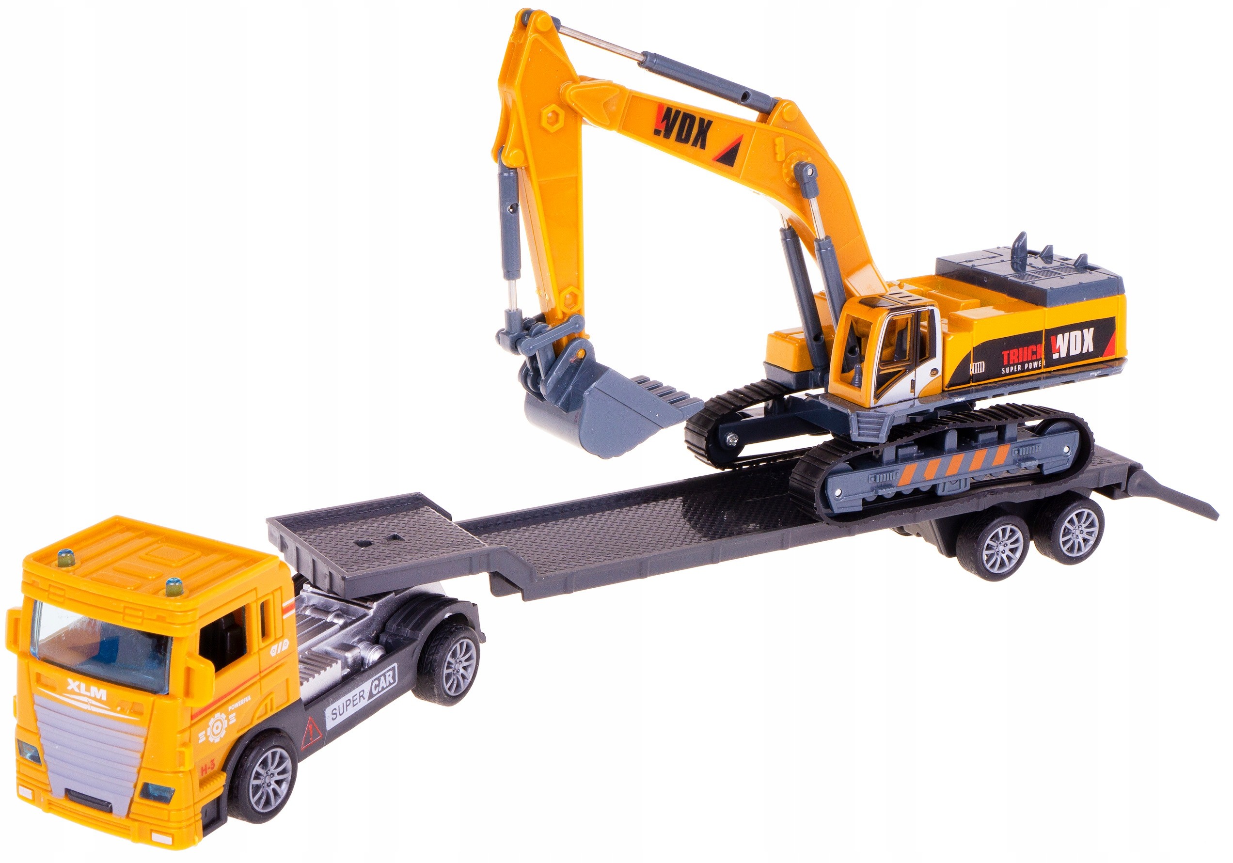 Auto Laweta Tow Truck + Koparka Gąsienicowa 1:50